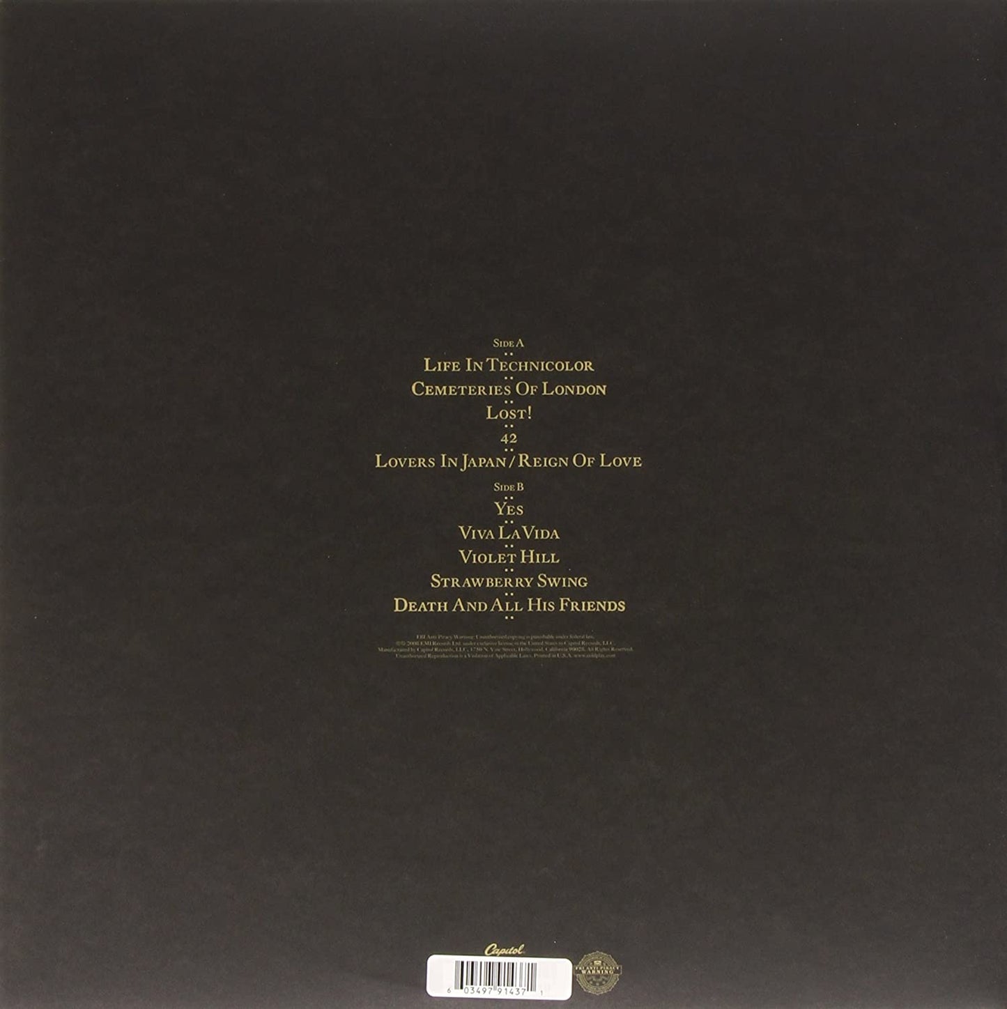 Coldplay/Viva La Vida or Death And All His Friends [LP]