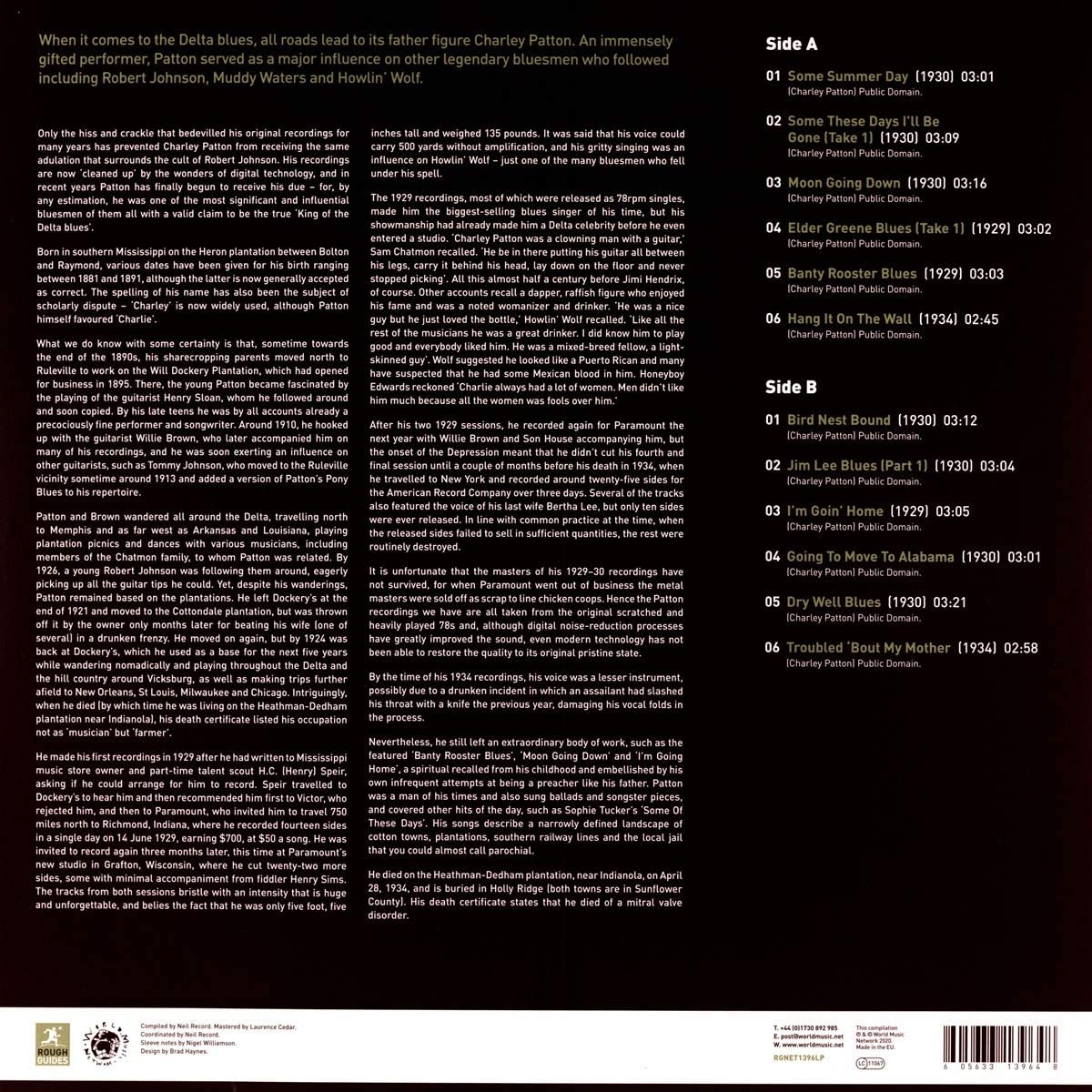 Patton, Charley/Rough Guide to Charley Patton [LP]