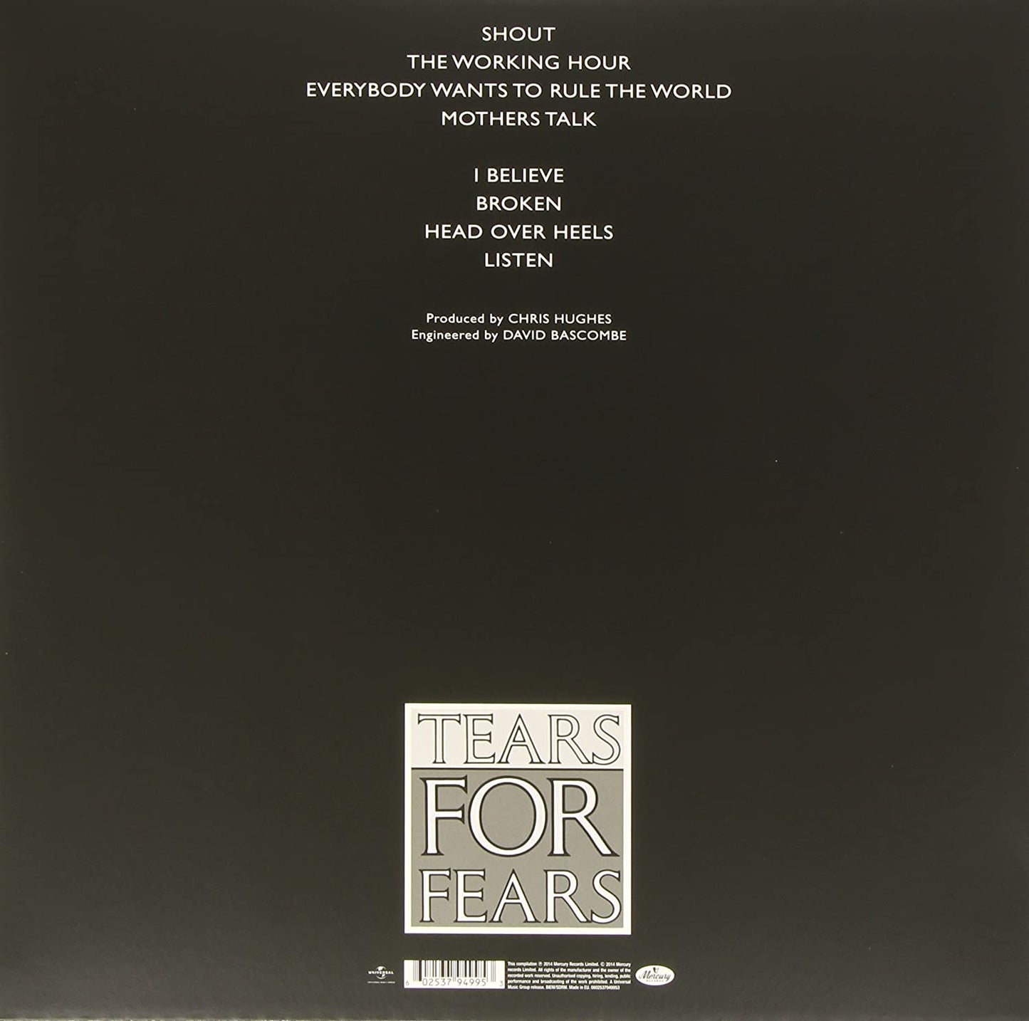 Tears For Fears/Songs From the Big Chair [LP]