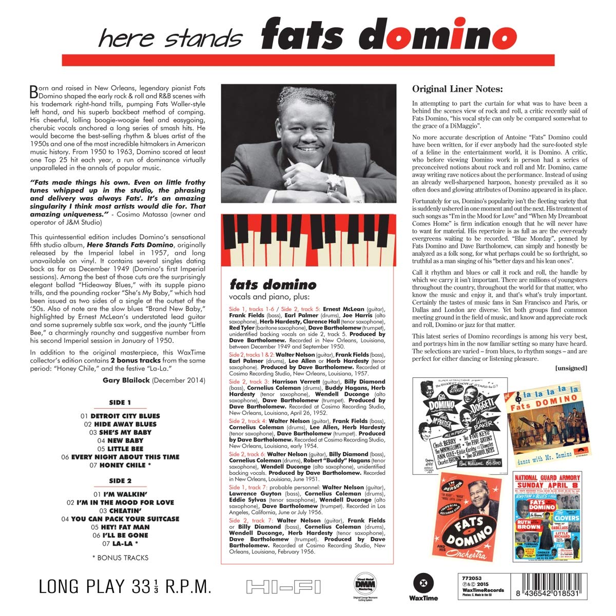 Domino, Fats/Here Stands Fats Domino [LP]