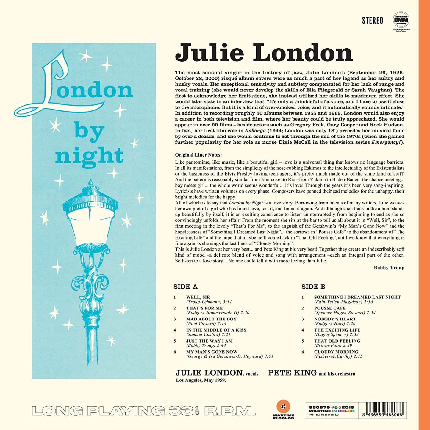 London, Julie/London By Night [LP]