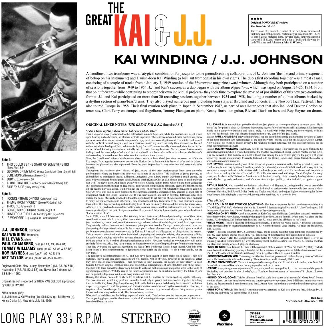 Winding, Kai & J.J Johnson/Great Kai & J.J. [LP]