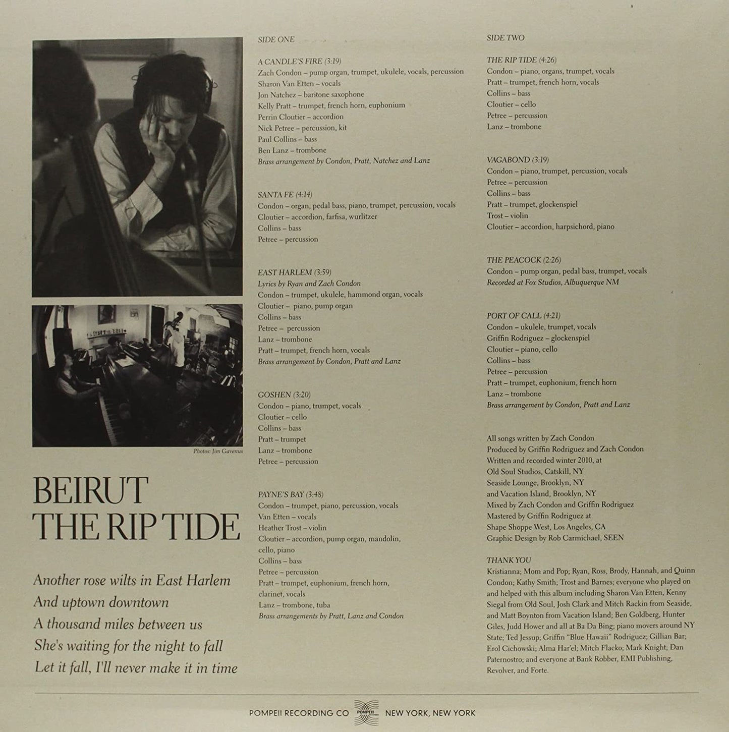 Beirut/The Rip Tide [LP]