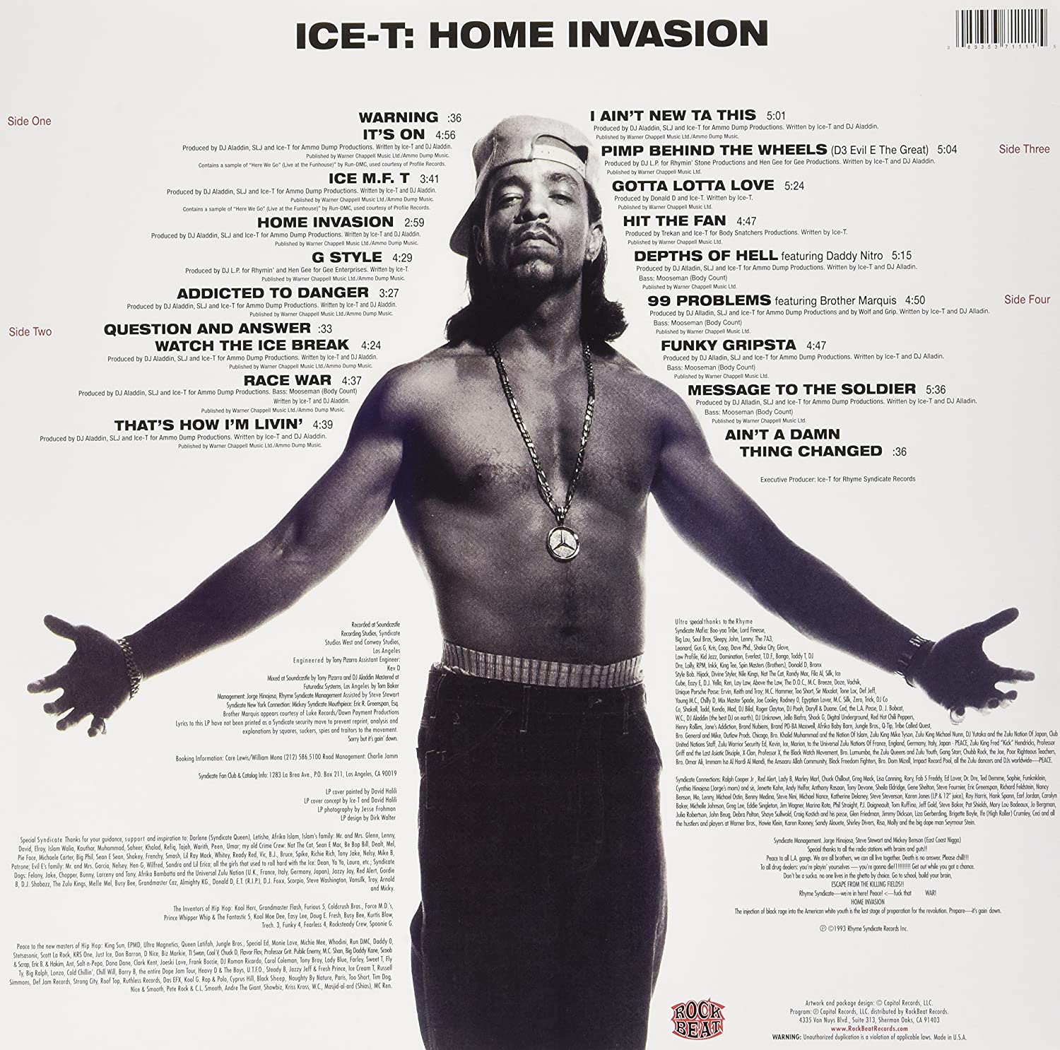 ICE・T  INVASION 中古LPレコード Ice T/Home Invasion [LP] – Taz Records