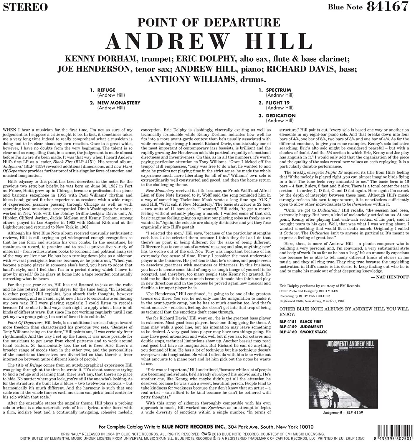 Hill, Andrew/Point Of Departure [LP]