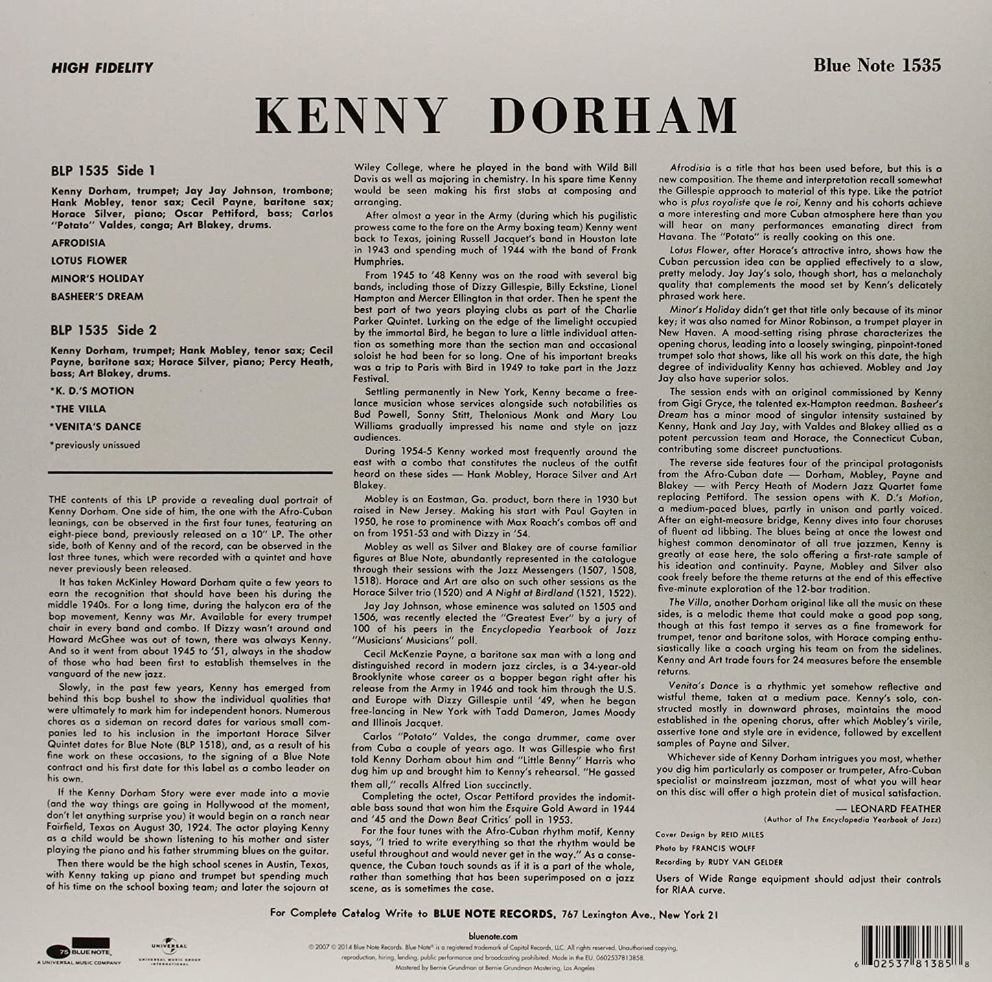 Dorham, Kenny/Afro-Cuban [LP]
