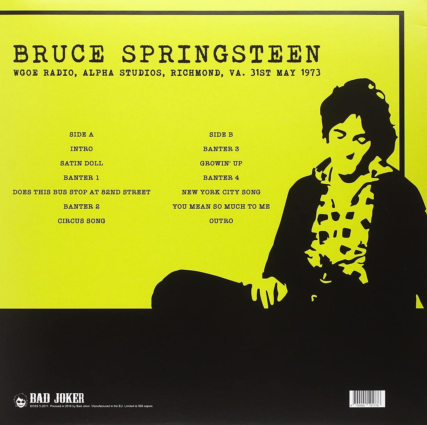 Springsteen, Bruce/WGOE Radio - Richmond VA - 1973 [LP]