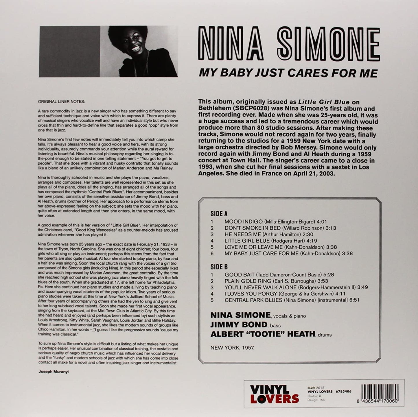 Simone, Nina/My Baby Just Cares For Me [LP]
