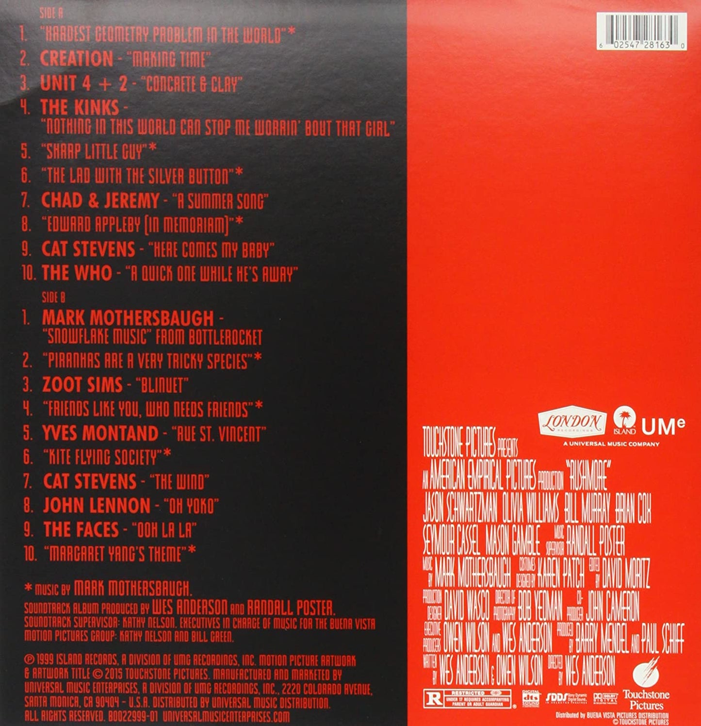 Soundtrack/Rushmore [LP]