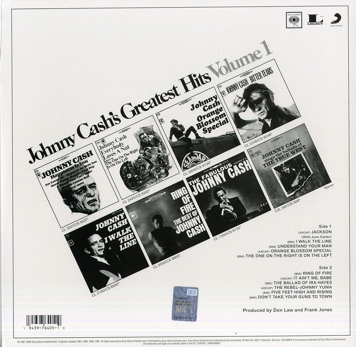 Cash, Johnny/Greatest Hits Vol. 1 [LP]