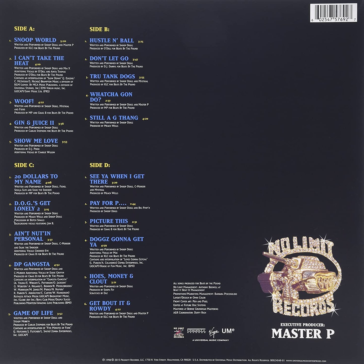 Snoop Dogg/Da Game Is To Be Sold, Not To Be Told [LP]