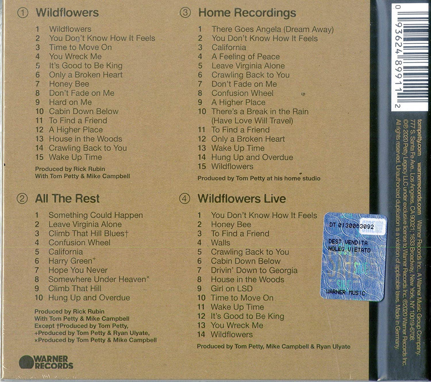 Petty, Tom/Wildflowers & All The Rest (4CD) [CD]