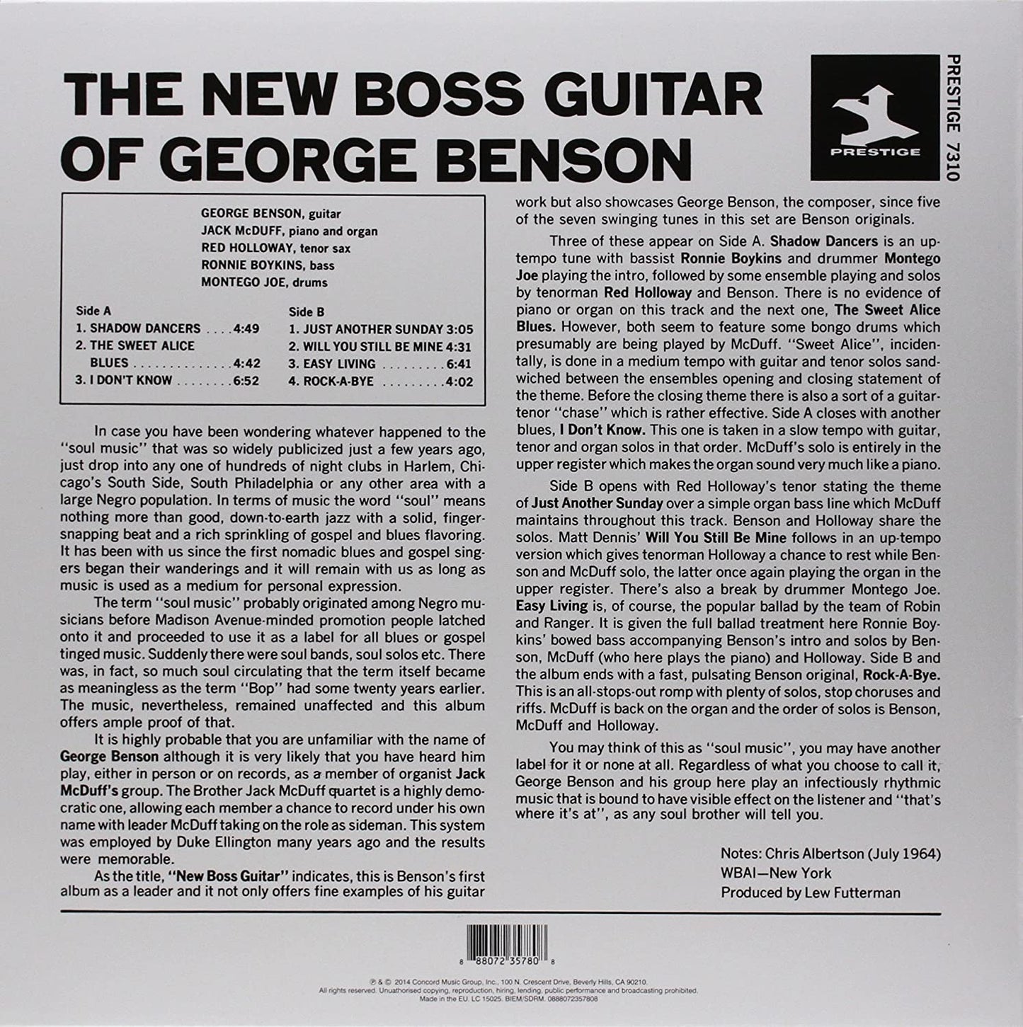 Benson, George/The New Boss Guitar of [LP]