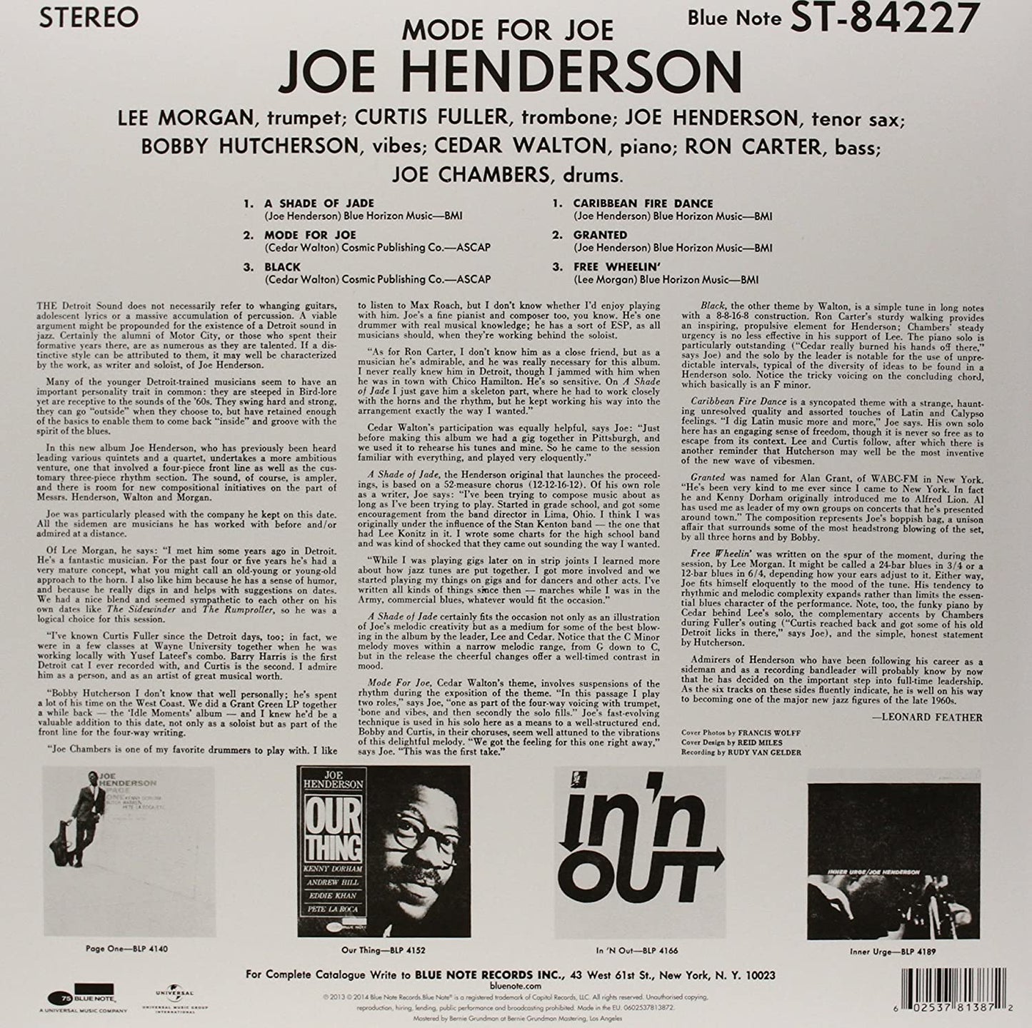 Henderson, Joe/Mode For Joe [LP]