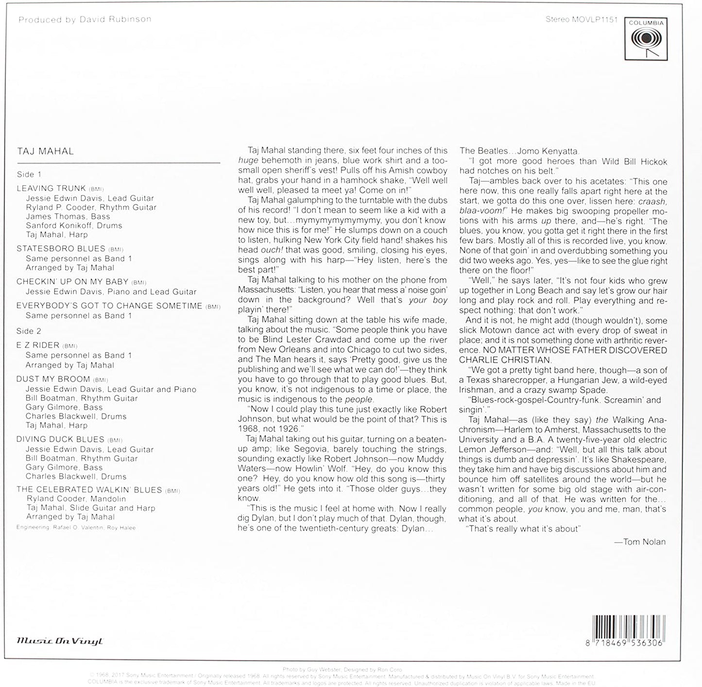 Mahal, Taj/Taj Mahal [LP]