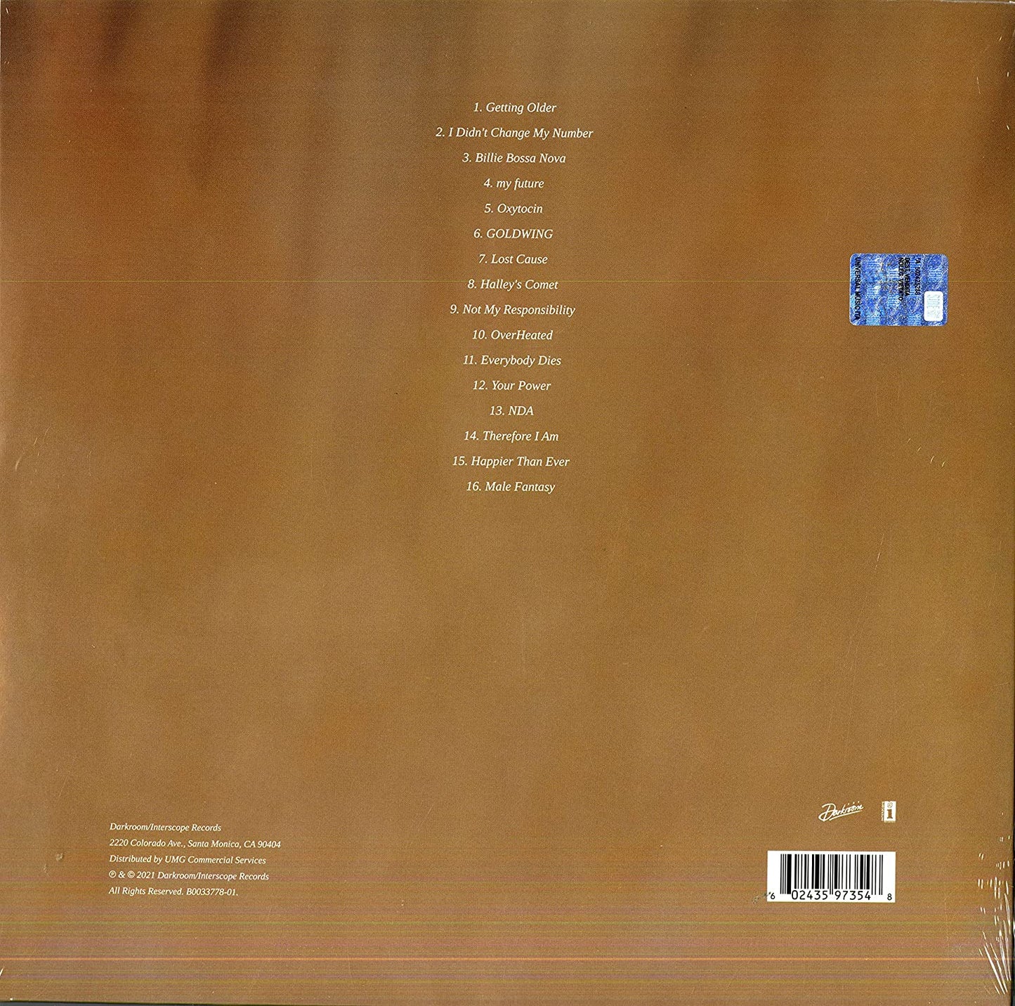 Eilish, Billie/Happier Than Ever [LP]