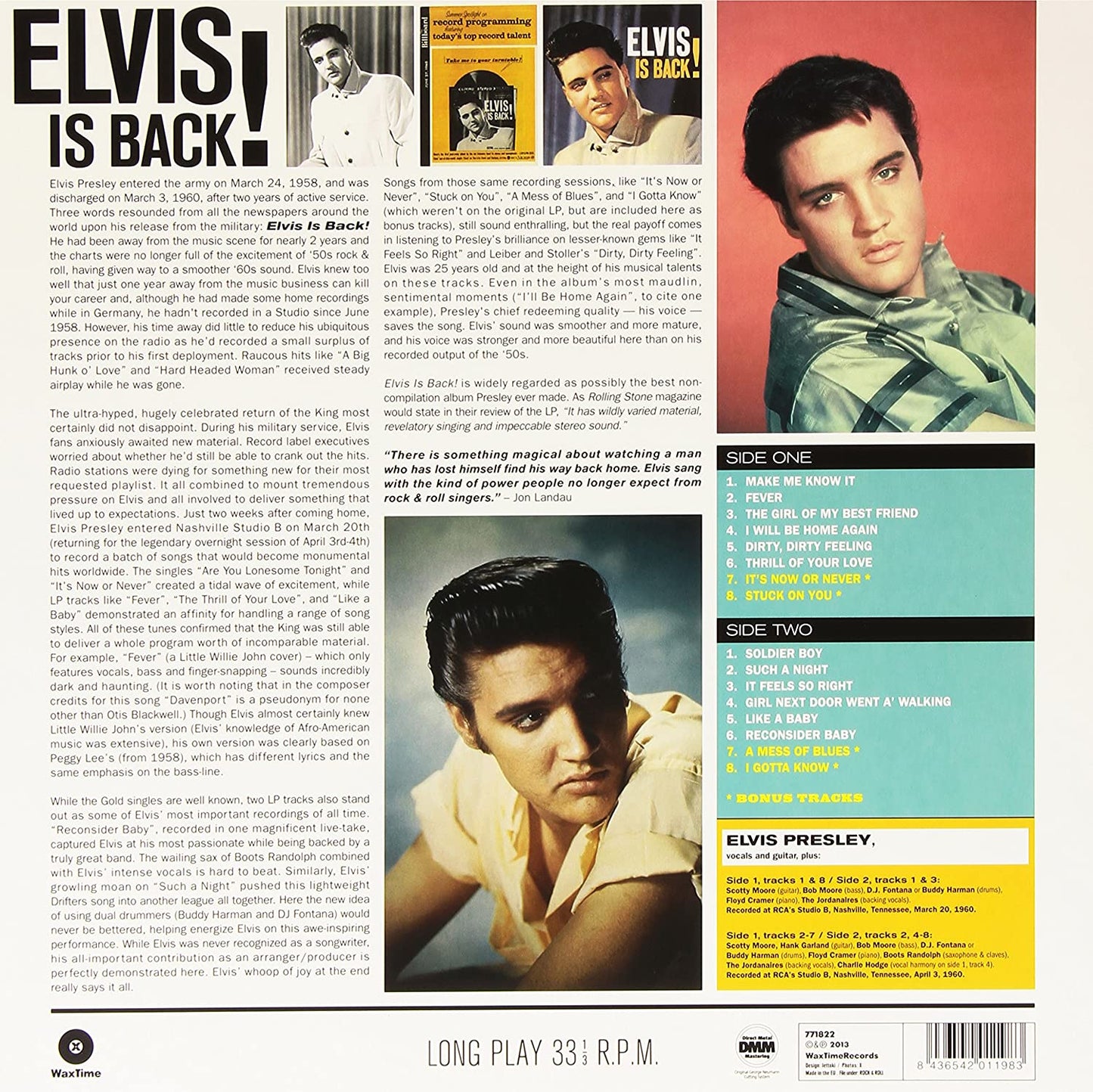 Presley, Elvis/Elvis is Back! [LP]