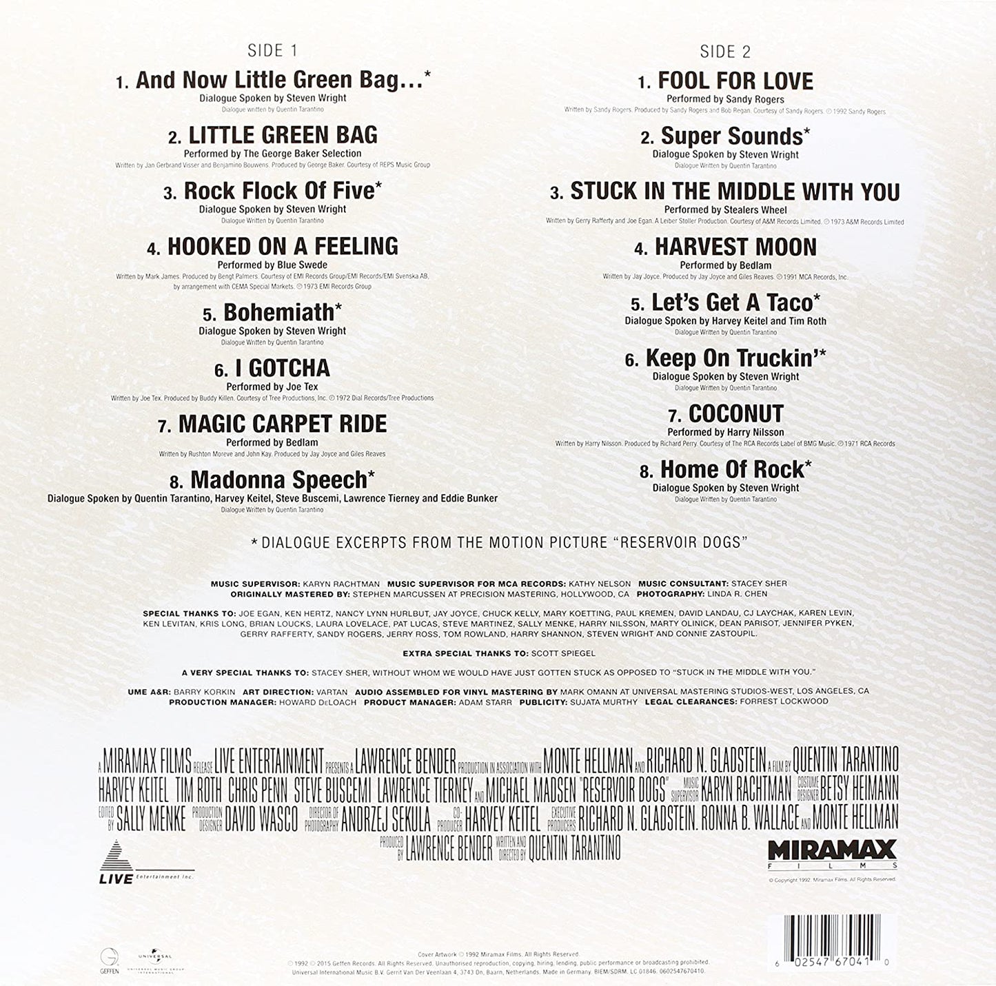 Soundtrack/Reservoir Dogs (Import Pressing) [LP]