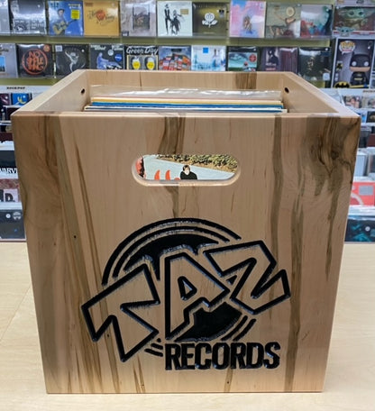 Wooden Record Crate - Taz Records