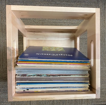 Wooden Record Crate