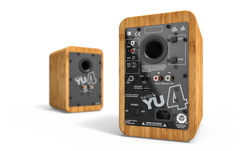 Kanto YU4 Powered Speakers - Bamboo